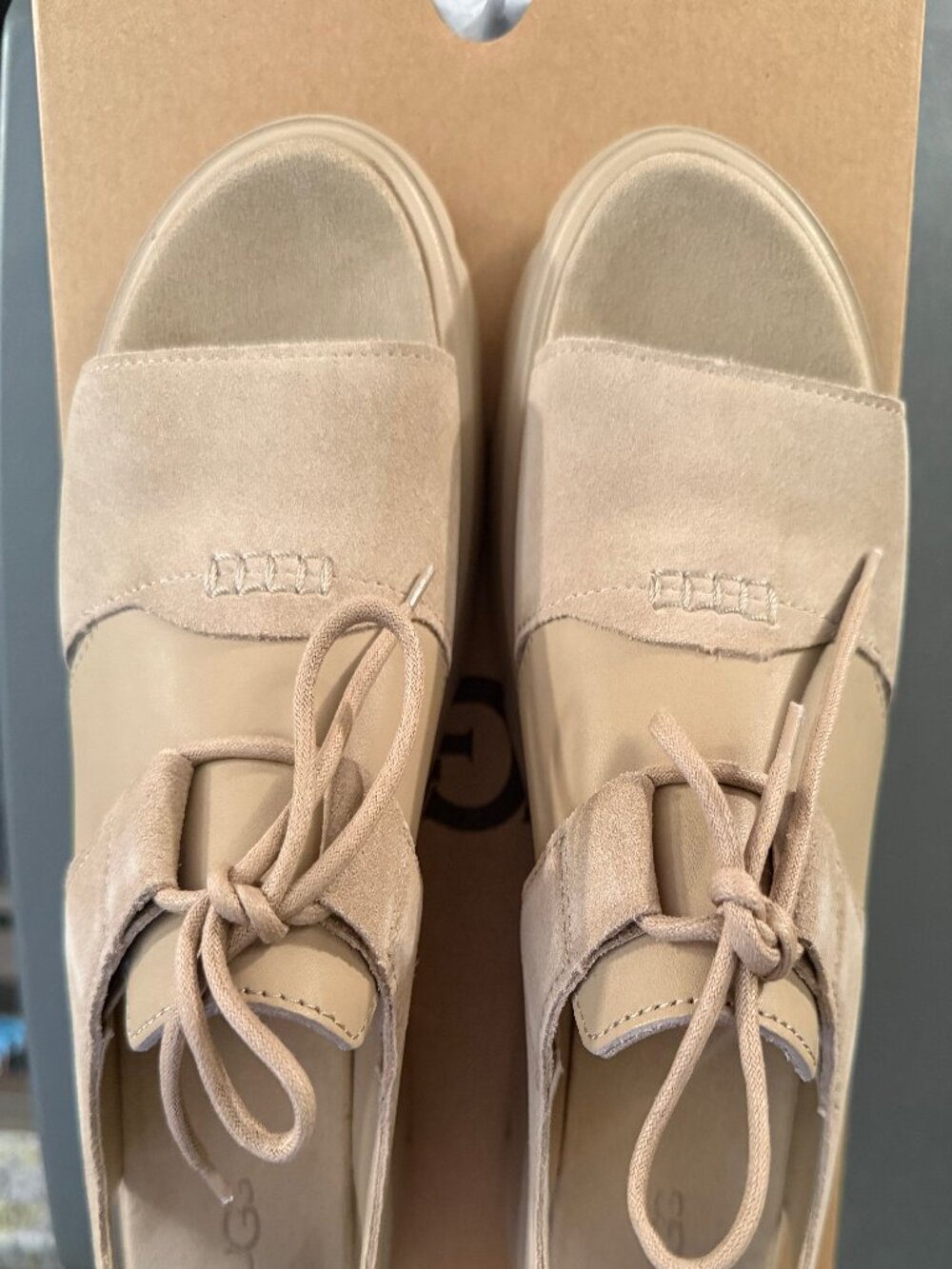 UGG Calimuze Tie Sandal 1178874 Women's 8 BNIB Beige